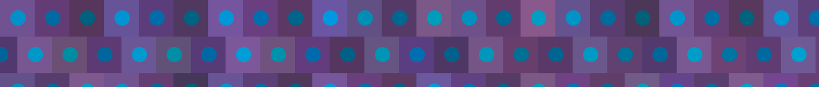 A pattern of purple squares with blue dots in them