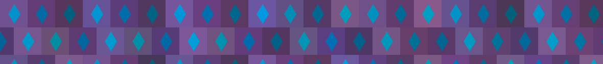 A pattern of purple squares with blue diamonds in them