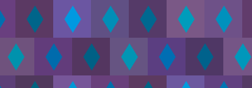 A pattern of purple squares with blue diamonds in them